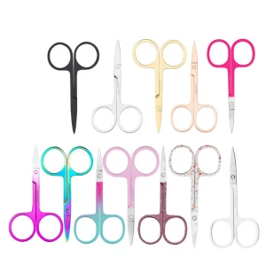 Chinese Factory Custom Manicure Scissors Beauty Tool Stainless Steel Eyebrow Scissors