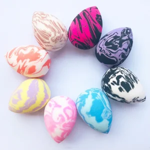 Christmas Mixed Color Face Egg Private Label Vegan Marble Super Soft Beauty Custom Logo Puff Makeup Blender Sponge
