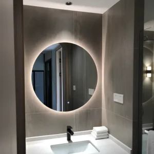 Circular LED Vanity Mirror Anti Fog Touch Screen Smart Switch for Bathroom Hotel Salon