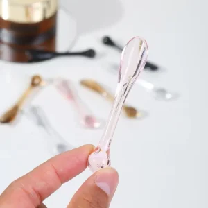 Clear Black Pink Brown Beauty Makeup Spatula Mini Small Facial Eye Cream Scoop Mask Plastic Cosmetic Spoon