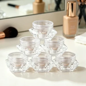 Clear PS Plastic Cream Box Portable Travel Cosmetic Refill Bottle Empty Container for Face Cream and Skin Care Ointment