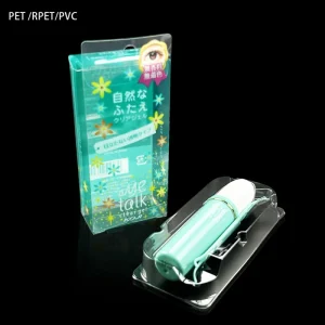 Clear PVC PET Plastic Folding Gift Boxes Recycled Materials Printable for Lipstick Loose Powder Blush Eye Cream Mascara Perfume