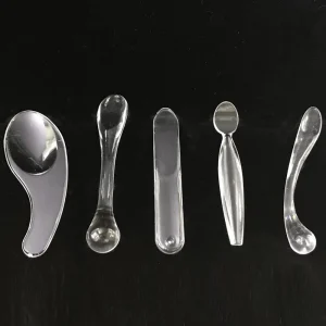 Clear Transparent Cosmetic Skin Spatula Facial Use Spoon