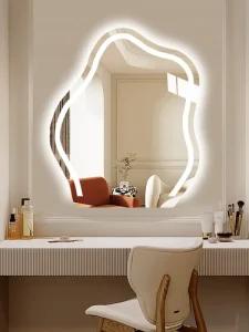 Cloud Dressing Table Makeup Mirror Lights Wall Mounted Smart LED Explosion proof Glass Minimalist Modern Design Bedroom Mirror