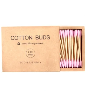 Colorful Cotton Swabs 200pcs Drawer Box Biodegradable Colorful Cotton Buds Eco Friendly