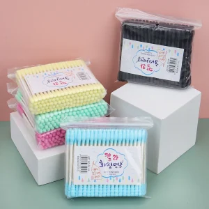 Colorful Disposable Double Headed Paper Cotton Swab Cotton Bud