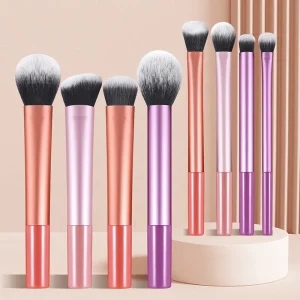 Colorful Makeup Brush Set Soft Brushes for Eyeshadow, Blush Powder & Concealer Complete Cosmetic Tool Kit for Face & Eye Makeup