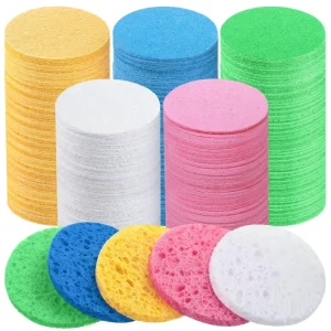 Compressed Cellulose Facial Sponge Heart Shape Cleansing Pad for Makeup Removal Skin Care and Beauty Salon Use