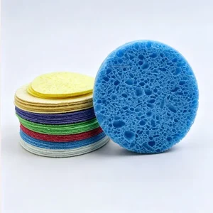Compressed Facial Sponge Makeup Reusable Degradable Cellulose Exfoliating Cleansing Sponge