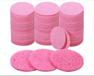 Compressed Reusable Exfoliating Facial Sponges Pink Cellulose Cosmetic Spa Facial Cleansing Makeup Remover TZ Brand