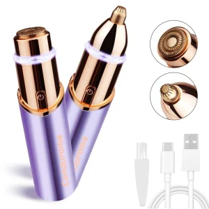 Conduroma Facial Eyebrow Hair Remover for Women Rechargeable 2 in 1 Eyebrow Trimmer and Face Shavers for Women