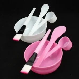 Cosmetic 4 in 1 Facial Mask Bowl Stick Spatula Spoon Brush Set