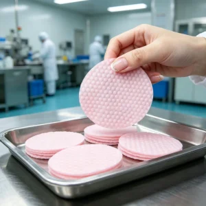 Cosmetic Cotton Pads Y464 Camellia Salicylic Acid Pearl Composite AB Surface Dual purpose Disposable Facial Pads