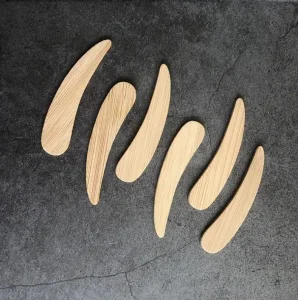 Cosmetic Face Cream Small Spoons Flat Scoop Mini Makeup Bamboo Wooden Cosmetic Spatulas Tools