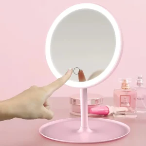 Cosmetic Makeup Mirror With Led Light Dressing Table Mirrors With Touchable Lights Daily Makeup Mirror for Women and Girl