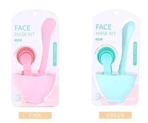 Cosmetic Tool 6 in 1 DIY Mask Bowl With Spoon Spatula Brush Plastic Facial Mask Mixing Bowl Set OEM ODM 9064