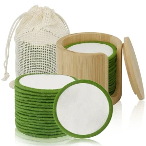 Coton Demaquillant Lavable 3 Layers Bamboo Makeup Remover Pads Washable Rounds Clean Facial Cotton Reusable Makeup Tools
