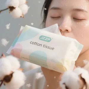 Cotton 2 Ply Feminine Facial Tissue Disposable Towels for Beauty Salon Skin Care with Biodegradable Eco Friendly Features