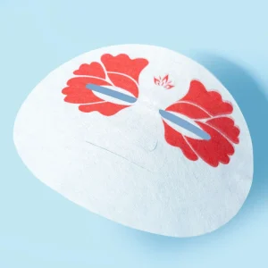 Cotton Adhesive Facial Mask Sheet with Unique Printed Pattern Whitening Feature Natural Function