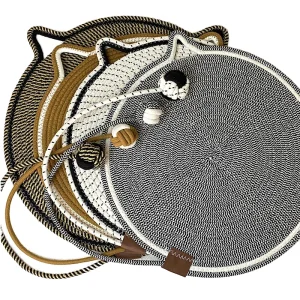 Cotton Cord Woven Cat Scratching Pad Wear Resistant Play Sleep Integrated Nest for All Seasons