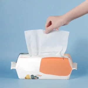 Cotton Face Towel 200GSM Soft Lint-Free Facial Cotton Tissue 60Pcs Disposable Dry Towel for Sensitive Skin With Dust-Proof Bag