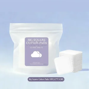 Cotton Pads Wet Compress Pads Stretchable Round or Square 3-Layer Facial Cosmetic Makeup Remover Pads Customizable