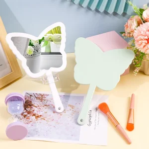Creative Makeup Mirror Handheld Cosmetic Mirror with Handle Cute Bow Mirror Styling Tool for Women Girls