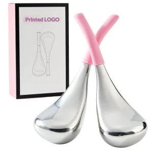 Cross border Stainless Steel SPA Hot Cold Compress Spoon Facial Lifting Beauty Ice Compress Massage Ice Spoon
