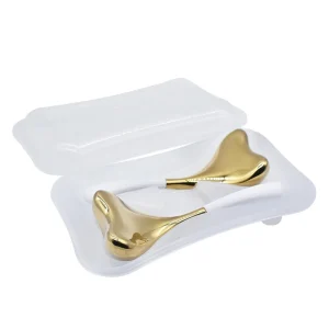 Cryo Cooling Tools Magic Face Massage Spa Gua Sha Heart Spoon Shaped Gold Facial Cooling Cryo Firming Stick