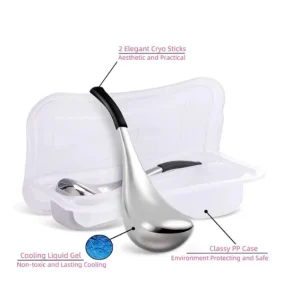 Cryo Sculpting Globes Heart Shaped Stainless Steel Cryo Stick Facial Ice Cooling Massage Globes Tool for Home