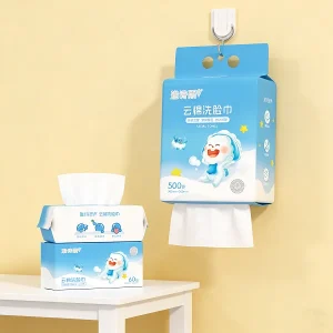Custom 50 Ultra Soft 100% Cotton Viscose Plant Fibre 3 Ply Disposable Face Towels XL Clean Skin Household