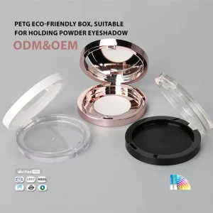 Custom Air OEM Transparent Round Plastic Makeup Compact Cosmetic Packaging Case for Face Cream & Makeup Tools
