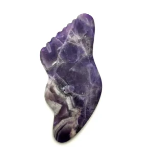 Custom Amethyst Gua Sha Stone Facial Massager with Jade Guasha Board for Facial Yoga and Scraping
