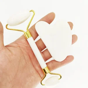 Custom Anti aging Jade Roller Guasha Massage Xiuyan Facial Jade Roller and Gua Sha