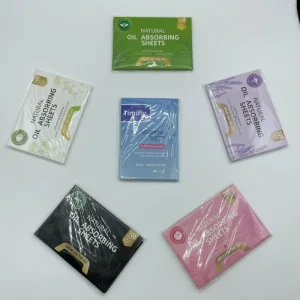 Custom Box Green Tea Facial Absorbing Oil Blotting Paper Oil Absorbent Sheet for Oil Face Care