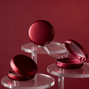 Custom Color Logo Cosmetic Makeup Packaging Pressed Powder Case for Blush Eye Shadow Contour Highlighter with Mirror