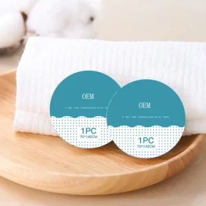 Custom Disposable Spunlace Non Woven Fabric Compressed Magic Face Hand Bath Towels for Beauty Salon