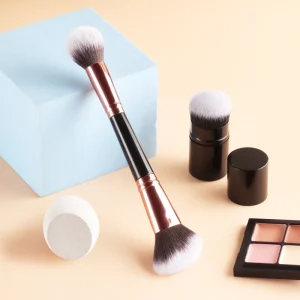 Custom Dual End Foundation and Concealer Brush Vegan Professional Makeup Brushes Sets Private Label