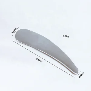 Custom Face Cream Applicator Spoon Gua Sha Facial Scraper Mini Eye Cream Spoon Massage Stick 304 Stainless Steel Face Scoop