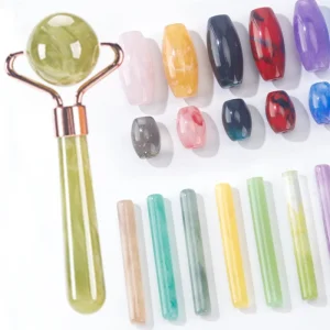 Custom Face Resin Jade Roller Facial Lifting Massage Jade Roller for Wellness Relaxation