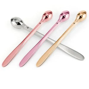 Custom Facial Cream Mask Scoop Gold Small Makeup Spoon Mini Cosmetic Spatula