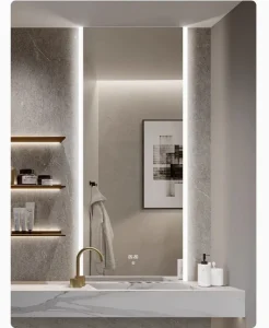 Custom Frameless Intelligent LED Light Vanity Mirror Wall Mounted Anti Fog Touch Screen Mirror