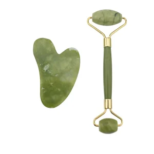 Custom Jade Roller for Facial Anti Aging Private Label Rose Quartz Face Powder Roller with Box