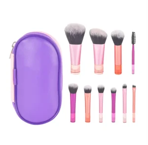 Custom Logo 10 Piece Mini Makeup Brush Set with Dream Brush Pack Short Handle Concealer Lip Brushes for Face Shaving