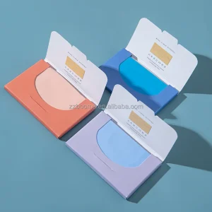 Custom Logo 100Pcs Box Portable Oil Blotting Tissues Face Oil Absorbing Paper Oil Absorbing Sheets