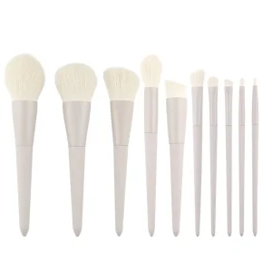 Custom Logo 10pcs Private Label Brushes Make up Kabuki Foundation Makeup Brush Set