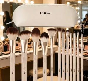 Custom Logo 12pcs Synthetic Hair Professional Makeup Brush Set Beauty Tool