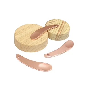 Custom Logo 5.6CM Cream Applicator Luxury Zinc Alloy Cosmetic Scoop Gold Silver Mini Spatula Spoon ISO9001 Certified Facial Skin