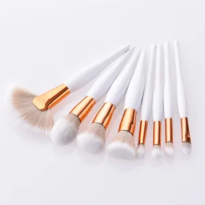 Custom Logo 8pcs Makeup Brush Set Synthetic Cosmetics Foundation Powder Concealer Large Fan Blush Brush Makeup Set