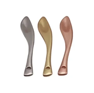 Custom Logo Beauty Makeup Spoon Metal Facial Mask Scoop Eye Cream Golden Cosmetic Spatula